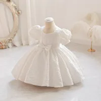 6m to 2 Year | High-End Baby Girl Princess Flower Girl Dress – 6m –2 Years |Red |White