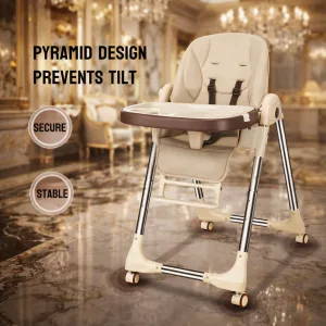 A330 Premium Reclining Height Adjustable Feeding High Chair (China) - Cream
