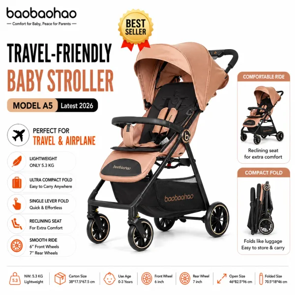 Baby stroller best travel lightweight travel baby carriage compact pram