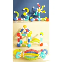Magnetic Constructor Building Sticks with Flexible Tubes for Kids |