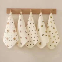 Four Layer Cotton Towel| Very Soft & Smooth | 5 Pcs Set | Mixed Printed