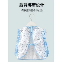 Waterproof Baby Feeding Bib Apron – Sleeveless Wash-Free Toddler Eating Gown (lace rabbit-blue) | Lightweight Summer Bib (1–3 Years) | lace rabbit-blue