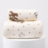 New Coral Velvet Floral Towel Set, Soft and Absorbent Printed Bath Towel, Home Daily Towel and Bath Towel Two-Piece Set (14*30 & 28*55 INCH)