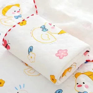 Warm Cotton Baby Swaddle Blanket for Newborns|Cartoon Fawn| Color  Duck| Specifications: ( 33*33 Inchi )