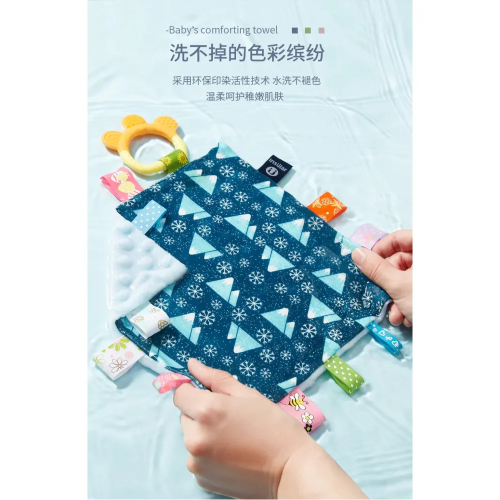 Yinxiuli Baby Doudou Label Ambulatory Towel Cotton Baby Doudou Handkerchief Tooth Glue Grinding Stick Soothing Towel | Unicorn | 10X10 Inch