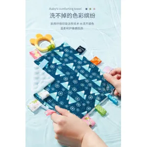 Yinxiuli Baby Doudou Label Ambulatory Towel Cotton Baby Doudou Handkerchief Tooth Glue Grinding Stick Soothing Towel | Unicorn | 10X10 Inch