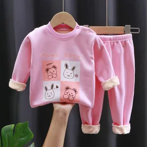 Children's Clothing Top-Bottom Set | For Cool Night and AC Room | Velvet Rabbit