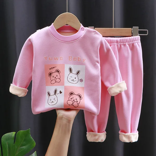 Children's Clothing Top-Bottom Set | For Cool Night and AC Room | Velvet Rabbit