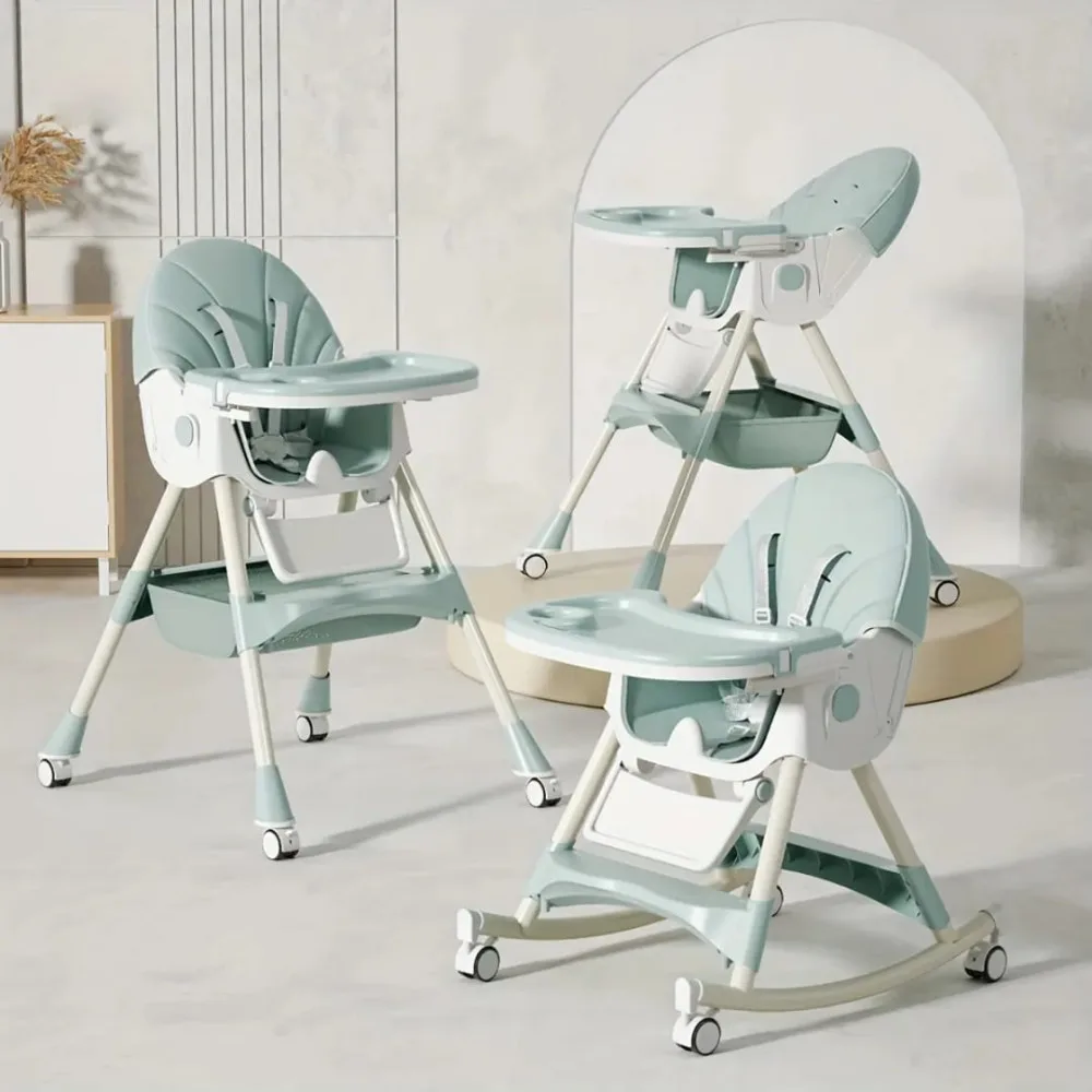 Rocking Horse Baby Feeding Chair | Height Adjustable, Seat Reclyning System, Rocking Horse | Solid Paste