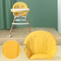 Modern Adjustable Baby High Chair with Storage Basket & Safety Harness 