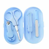 Babycare Kit - Baby Gift Set - Nail Cutter Set Kids Manicure Set With Box - 5 Pcs Set -Skyblue Color