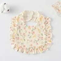 4 Pcs Korean Style Baby Feeding Bib | 0-1 Year | Random Print