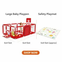 Playpen Large Playpen for twin, with Basketball Hoop, Comes with Bracket and 30 Ball | Large Size (China)